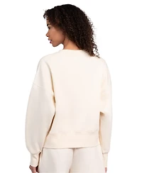 Starter Women's Cream Anaheim Ducks Boxy Cropped Sweatshirt