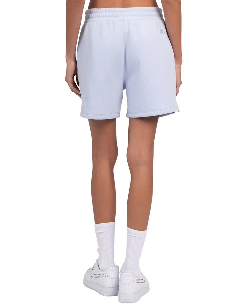 Starter Women's Light Blue New York Yankees Pastel High Waisted Shorts