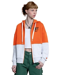 Starter Women's Orange/Heather Gray Baltimore Orioles Wishbone Full-Zip Hoodie