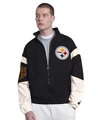Starter Men's Black Pittsburgh Steelers The Gust Full-Zip Hooded Jacket