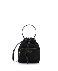 Pre-Owned Prada Small Drawstring Bucket Bag Tessuto