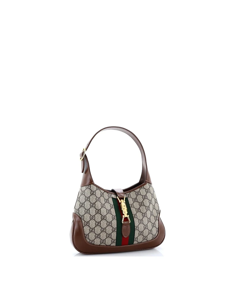 Pre-Owned Gucci Small Jackie 1961 Hobo Gg Coated Canvas