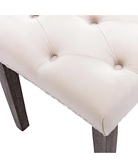 flynama Tufted Velvet Dining Bench, 330lbs Capacity
