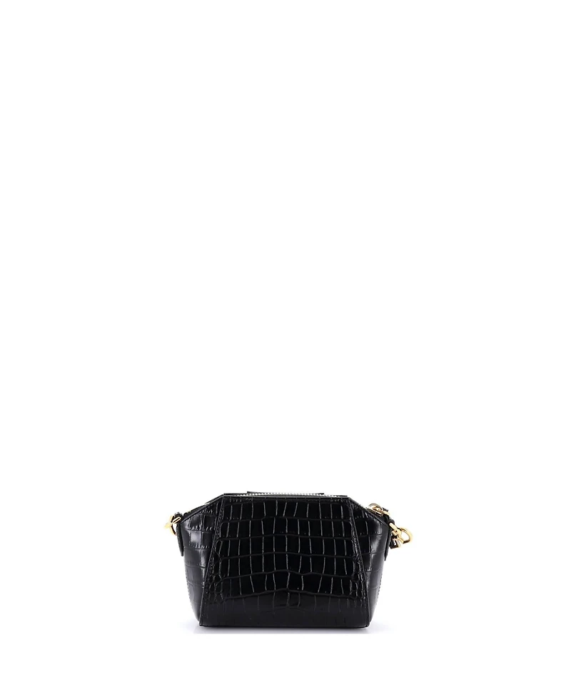 Pre-Owned Givenchy Nano Antigona Crossbody Bag Embossed Leather