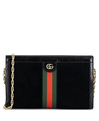 Pre-Owned Gucci Medium Ophidia Chain Shoulder Bag Suede
