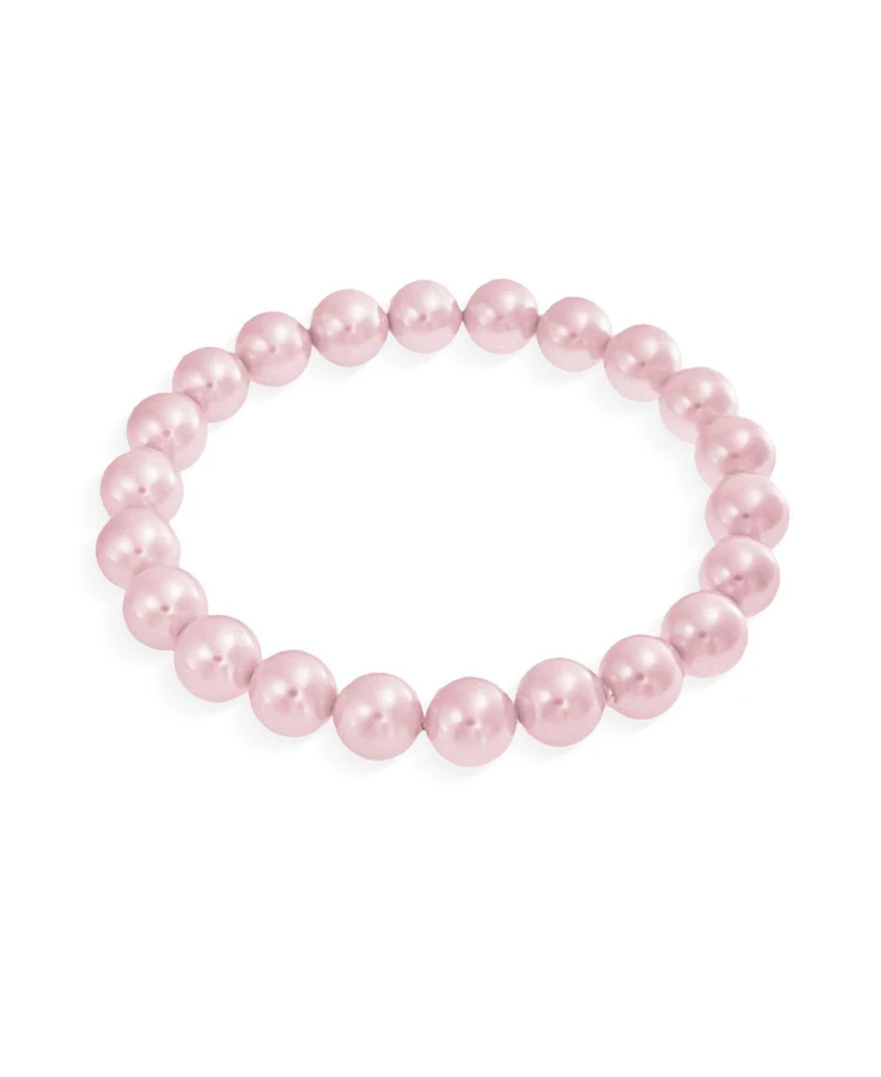 Bling Jewelry Classic Statement Faux Pearl Stackable Stretch Bracelet with 10MM Beads