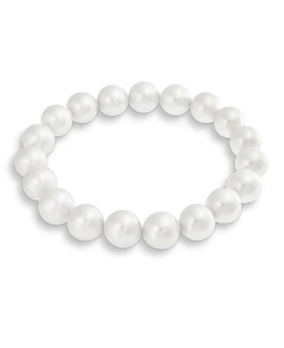 Bling Jewelry Classic Statement Faux Pearl Stackable Stretch Bracelet with 10MM Beads
