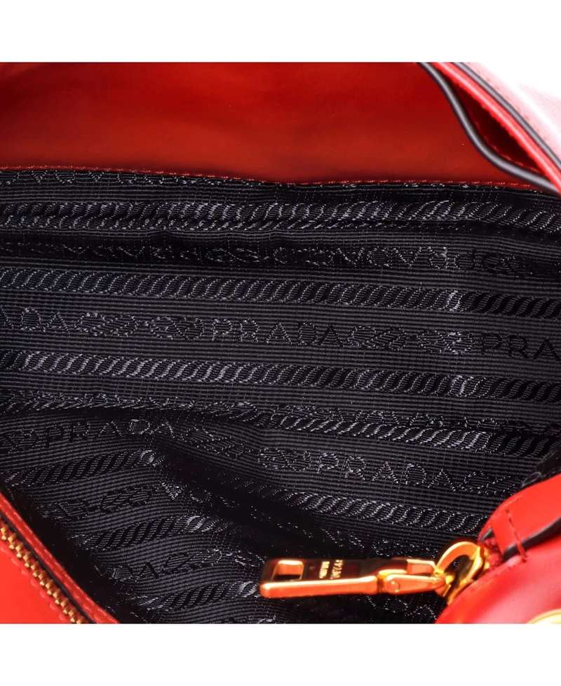 Pre-Owned Prada Small Pattina Flap Shoulder Bag Saffiano Leather