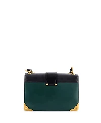 Pre-Owned Prada Large Cahier Crossbody Bag Leather and Saffiano Leather