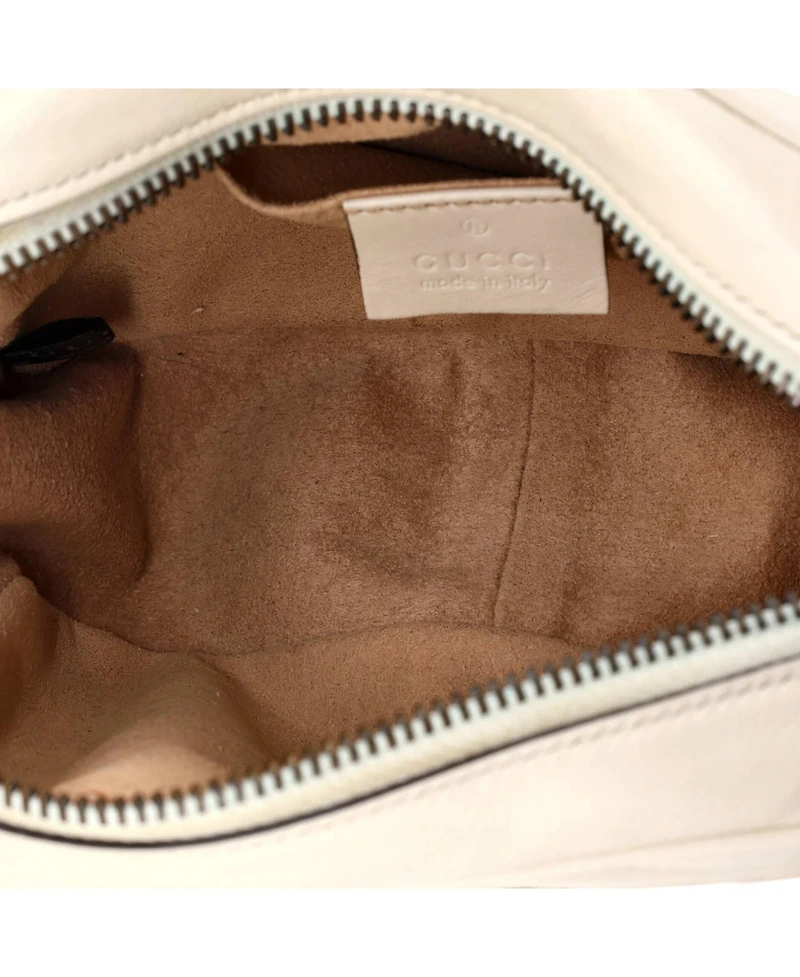Pre-Owned Gucci Mini Gg Marmont Shoulder Bag Matelasse Leather