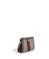 Pre-Owned Gucci Small Ophidia Chain Shoulder Bag Gg Coated Canvas