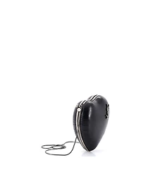 Pre-Owned Saint Laurent Love Heart Chain Box Clutch Embossed Leather