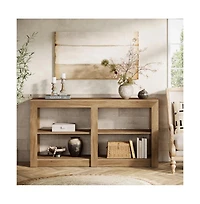 Slickblue Entryway Console Table 3-Tier Storage Design for Living Room and Hallway Use