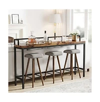 Slickblue Modern Narrow Console Table for Behind Sofa, Living Room and Entryway Accent