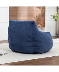 Rainsken Bean Bag Chair, Comfy Corduroy Large with Filler Included, Soft Beanbag Chairs, Ergonomic, for Bedroom and Living Room