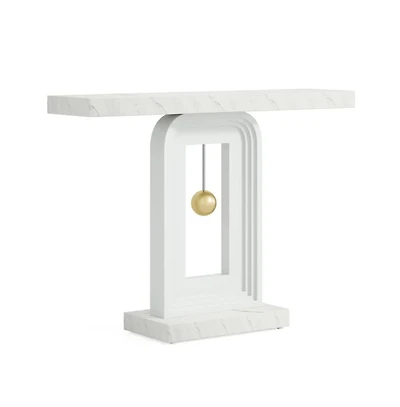 Slickblue Elegant Console Sofa Table with Gold Decor for Entryway and Home Accent Display