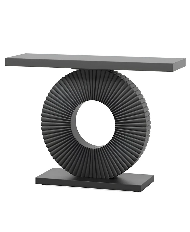 Slickblue Modern Wood Console Table with Geometric Base