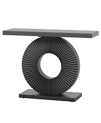 Slickblue Modern Wood Console Table with Geometric Base