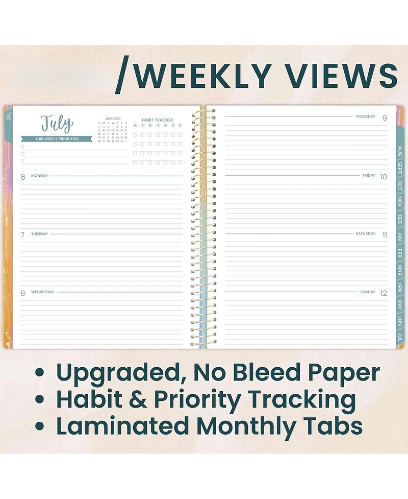 Gnuadz Academic Pocket Planner - 13 Month Weekly Monthly Agenda