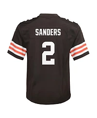 Nike Big Boys and Girls Shedeur Sanders Brown Cleveland Browns Game Jersey