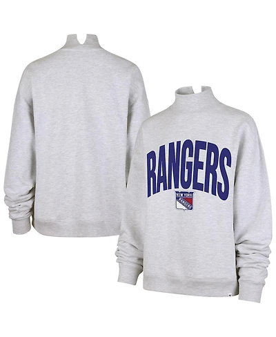 '47 Brand Women's Heather Gray New York Rangers Subtle Muse Sweatshirt