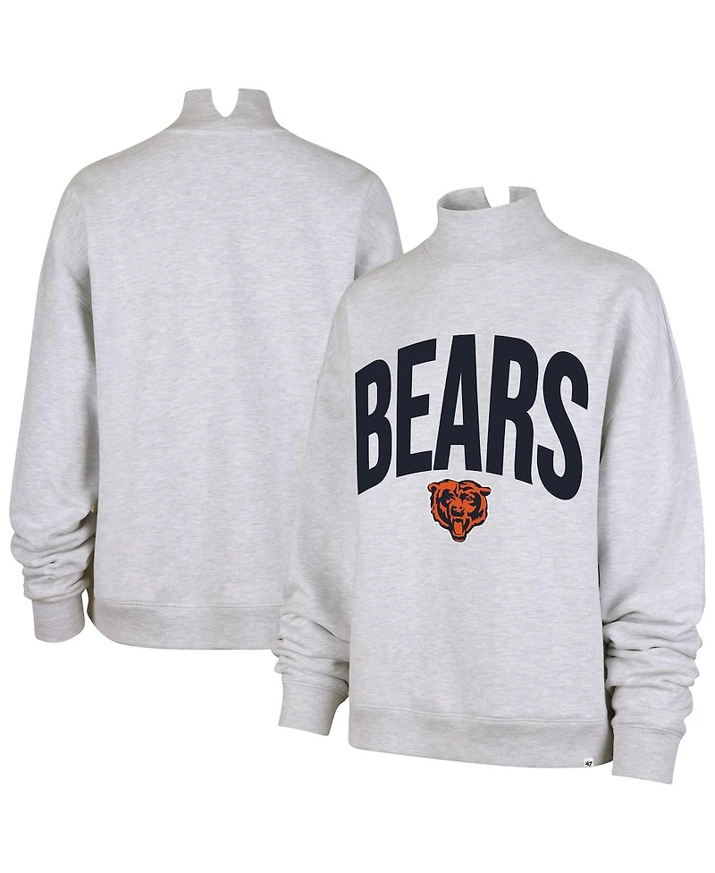 '47 Brand Women's Gray Chicago Bears Subtle Muse Mock Neck Sweatshirt