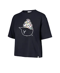 '47 Brand Women's Navy Atlanta Braves Ice Cream Helmet T-Shirt