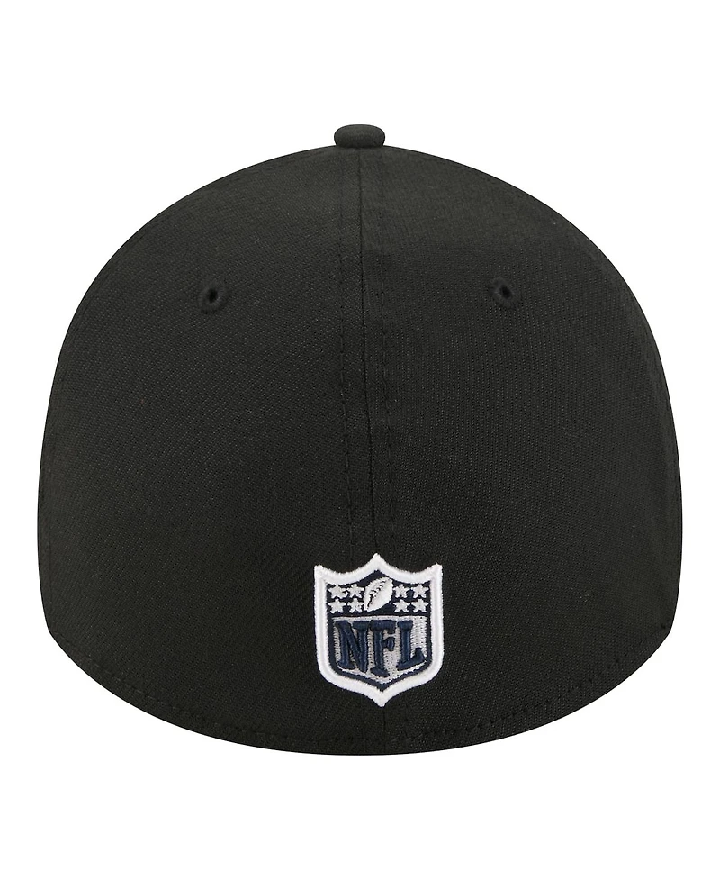 New Era Men's Black England Patriots Core Team 39THIRTY Flex Hat