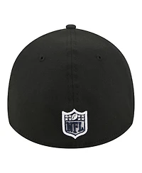 New Era Men's Black England Patriots Core Team 39THIRTY Flex Hat