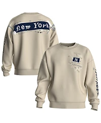 Fanatics Women's Beige New York Yankees Graffiti Fleece Sweatshirt