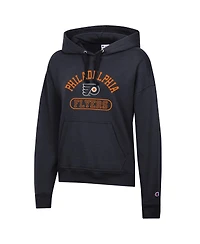 Champion Women's Black Philadelphia Flyers Arched Pill Box Hoodie