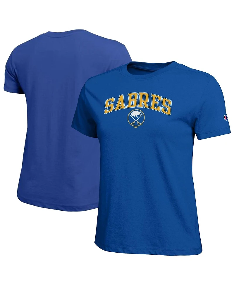 Champion Women's Royal Buffalo Sabres Arch Mascot Logo T-Shirt