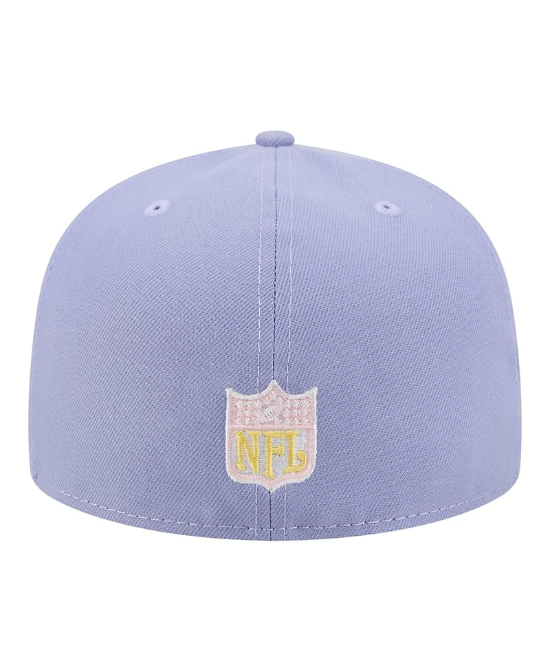New Era Men's Light Purple San Francisco 49ers Lavender Bloom 59FIFTY Fitted Hat
