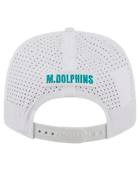 New Era Men's White Miami Dolphins Name Plate 9SEVENTY Adjustable Hat