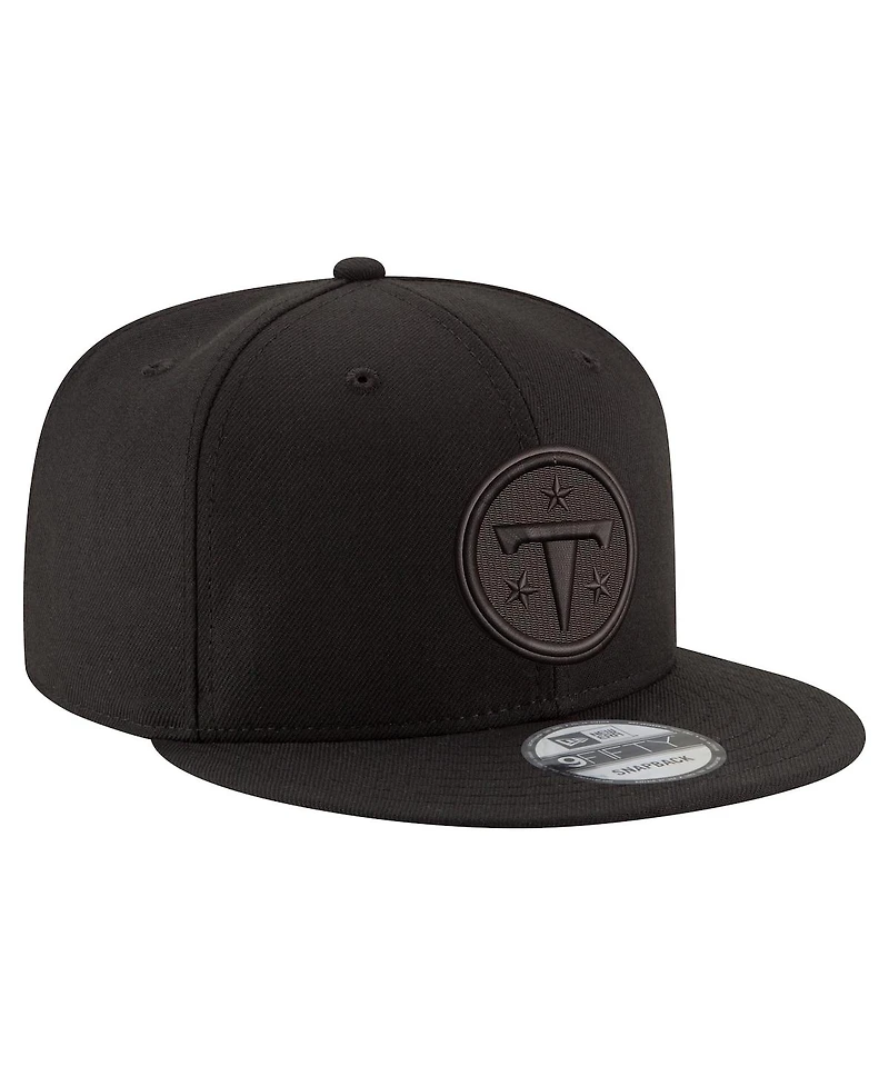 New Era Men's Black Tennessee Titans Black on Black 9FIFTY Snapback Hat