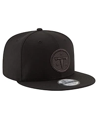 New Era Men's Black Tennessee Titans Black on Black 9FIFTY Snapback Hat