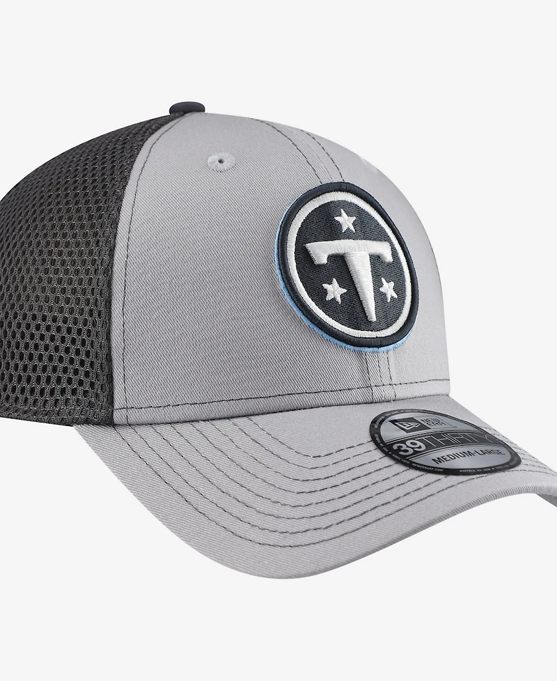 New Era Men's Gray Tennessee Titans Grayed Out Neo 39THIRTY Flex Hat