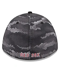 New Era Men's Black Boston Red Sox Camo 39THIRTY A-Frame Flex Hat