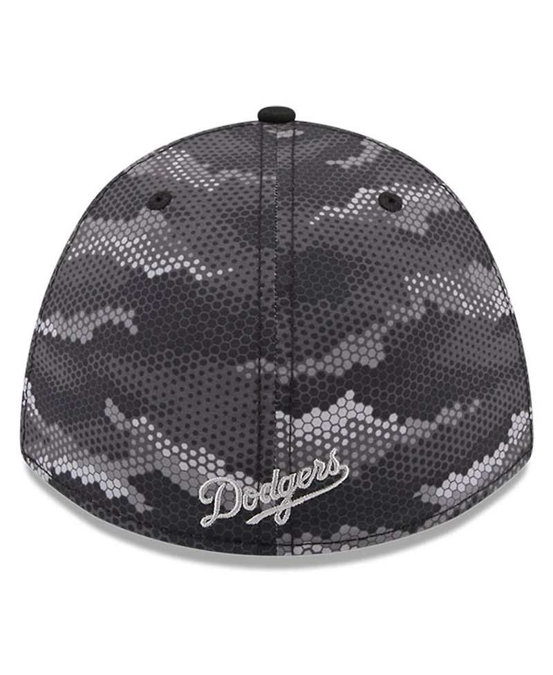 New Era Men's Black Los Angeles Dodgers Camo 39THIRTY A-Frame Flex Hat