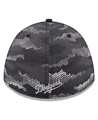 New Era Men's Black Los Angeles Dodgers Camo 39THIRTY A-Frame Flex Hat