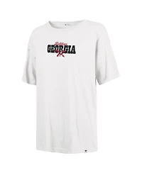'47 Brand Women's White Georgia Bulldogs Pennant Sadie T-Shirt