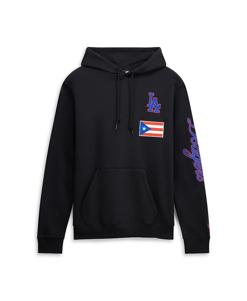 New Era Men's Black Los Angeles Dodgers Puerto Rico Country Flag Hoodie