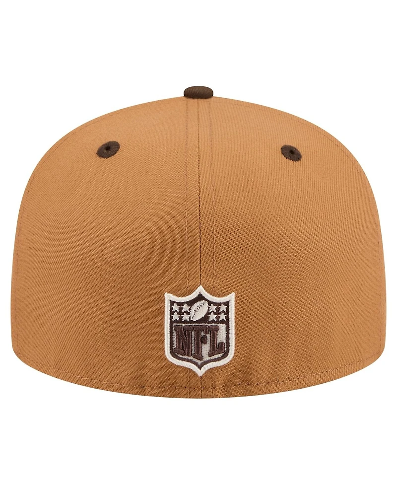 New Era Men's Light Brown/Dark Brown Jacksonville Jaguars Two-Tone Walnut 59FIFTY Fitted Hat