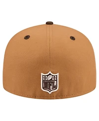 New Era Men's Light Brown/Dark Brown Jacksonville Jaguars Two-Tone Walnut 59FIFTY Fitted Hat