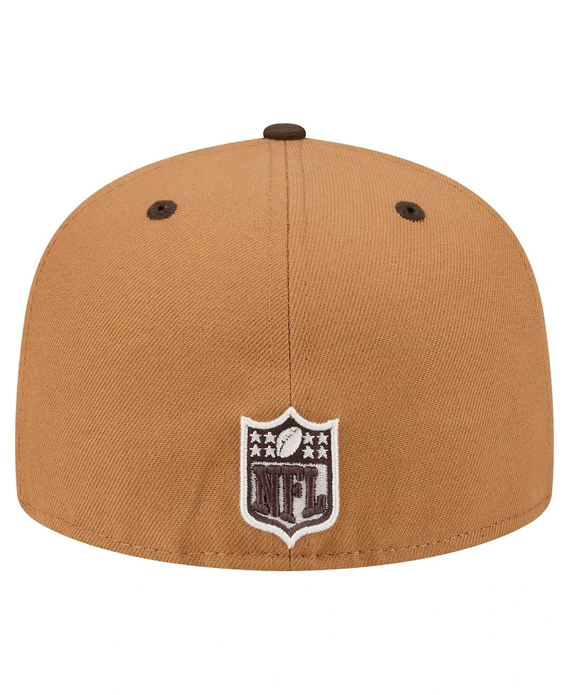 New Era Men's Light Brown/Dark Brown Kansas City Chiefs Two-Tone Walnut 59FIFTY Fitted Hat