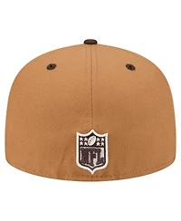 New Era Men's Light Brown/Dark Brown Kansas City Chiefs Two-Tone Walnut 59FIFTY Fitted Hat