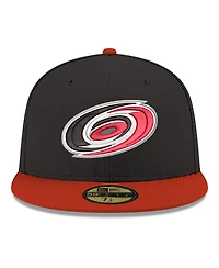 New Era Men's Black Carolina Hurricanes Core Logo Two-Tone 59FIFTY Fitted Hat