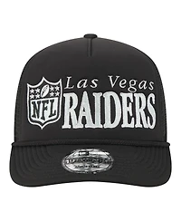 New Era Men's Black Las Vegas Raiders Throwback Foam 19TWENTY Adjustable Hat