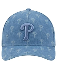 New Era Men's and Women's Denim Philadelphia Phillies A-Frame 9FORTY Adjustable Hat