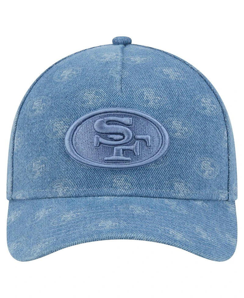 New Era Women's Denim San Francisco 49ers A-Frame 9FORTY Adjustable Hat